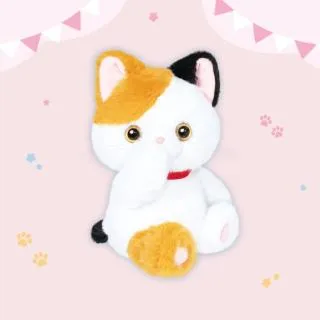 Cモモ(三毛猫)】おしゃぶりにゃんこ ぬいぐるみ オンラインクレーン