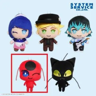 ミラキュラス レディバグ＆シャノワール ぬいぐるみ Dティッキー】ミラキュラス レディバグ&シャノワール デフォルメ